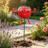 Decorative Metal Stakes Cute Cartoon Vegetables Resin Garden Stake, Funny Vegetable Character Figurine Yard Decor, Creative Whimsical Outdoor
