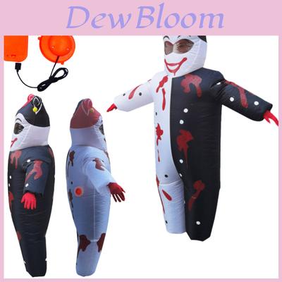 Evil Clown Inflatable Costume For Halloween Party Prank And Stage Performance Black Color