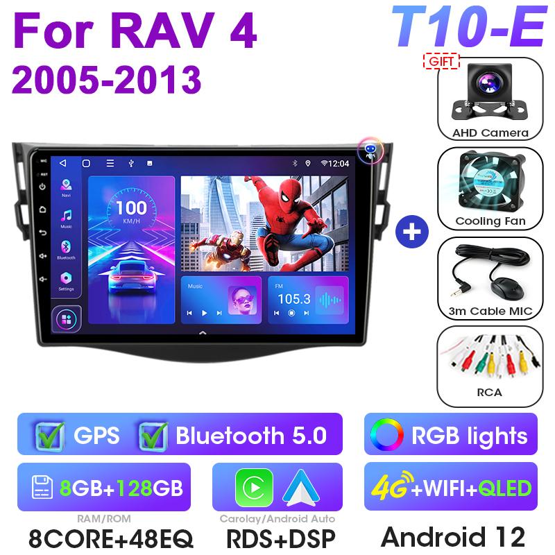 2 Din Android 12 Car Radio For Toyota RAV4 Rav 4 2005-2013 Multimedia Video Player GPS 4G Carplay Auto Stereo RDS IPS Head Unit