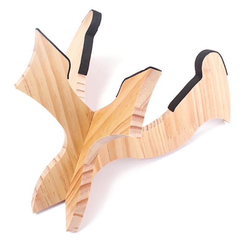 Concert Portable Ukulele Stand Wooden X Frame Instrument Stand Easy To Use