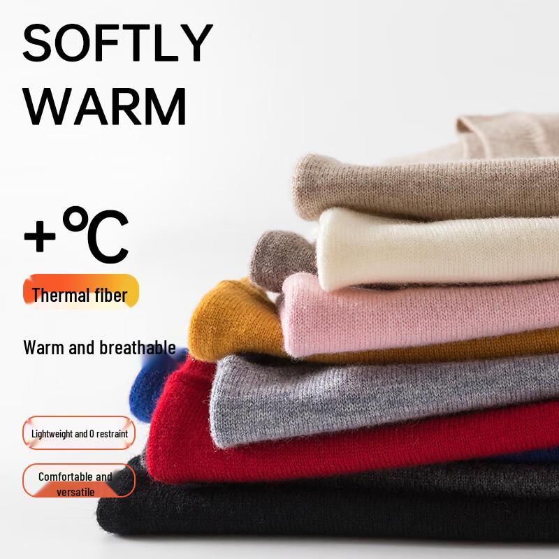 Hengyuanxiang Men's V-Neck 68-Count Pure Cashmere Knit Vest