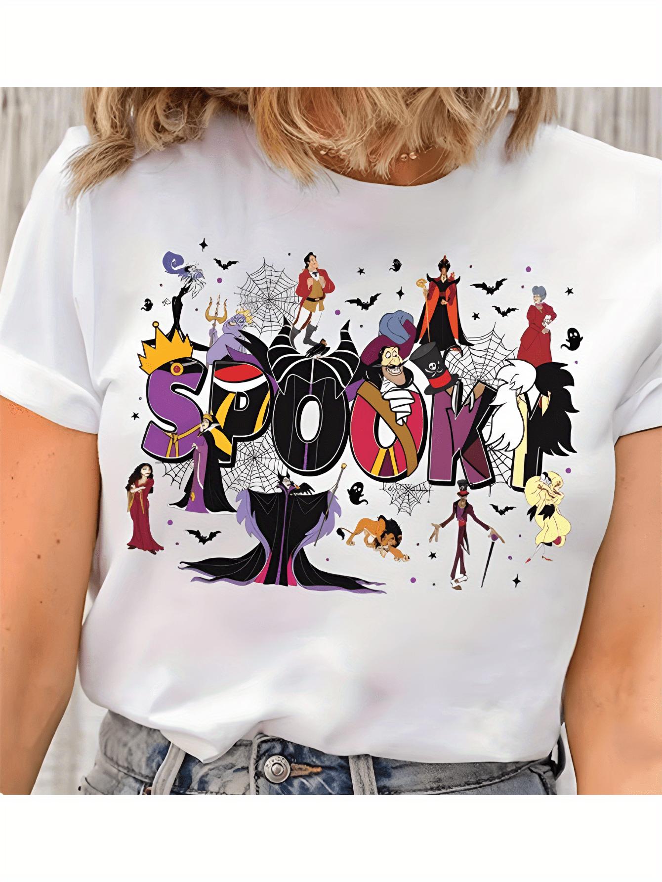Villain Themed Party Tshirt for Women Pure Cotton Tshirt for All Seasons New Neutral Casual Fashion Street Wear S