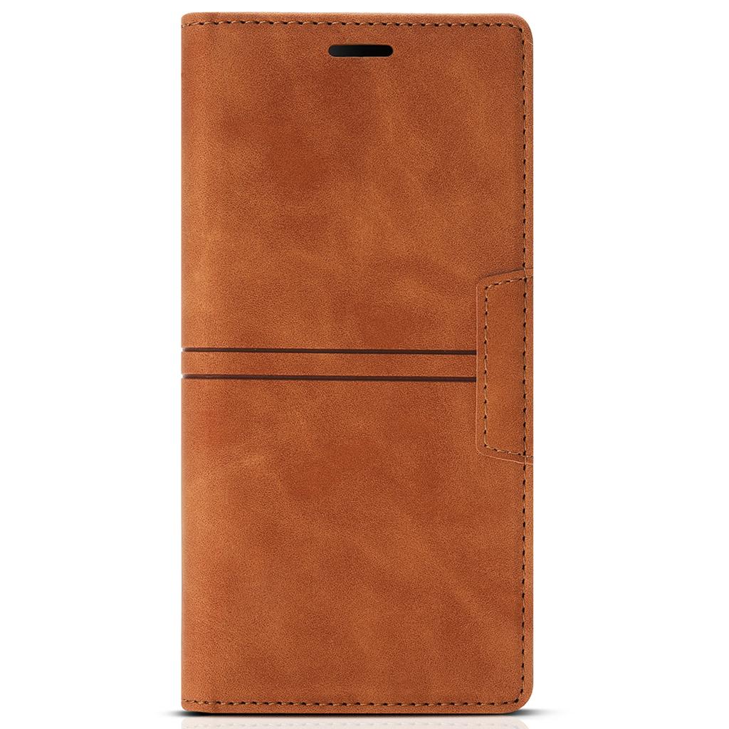 Do Samsung Galaxy S25 Ultra Etui portfelowe z magnetycznym zamknięciem Skórzane etui na telefon
