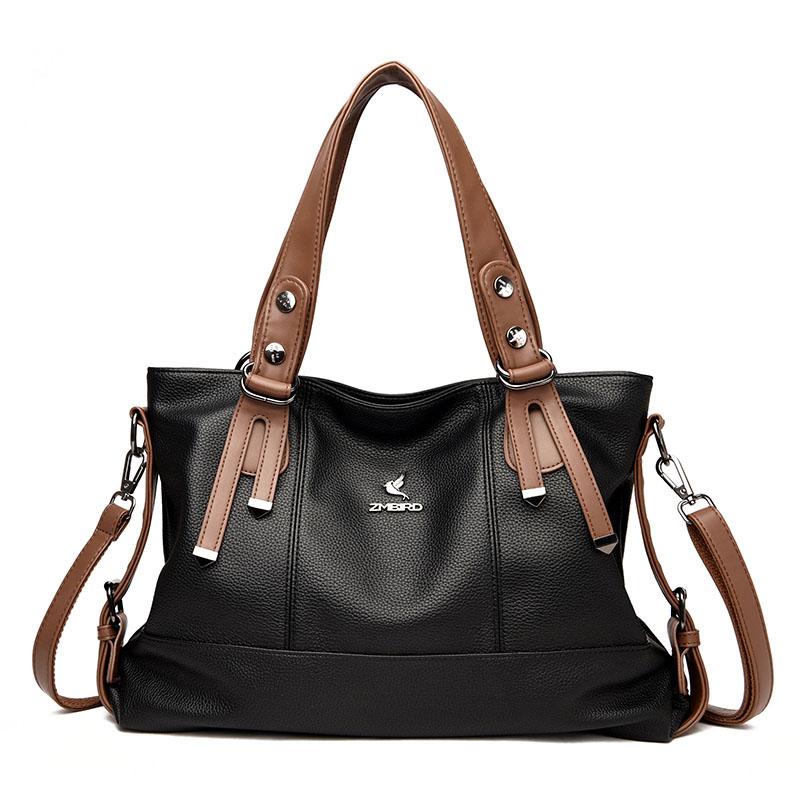 Borsa a mano in pelle di mucca al 100%, borsa a tracolla in vera pelle da donna, borsa a tracolla in pelle di mucca naturale di alta qualità, grande capacità
