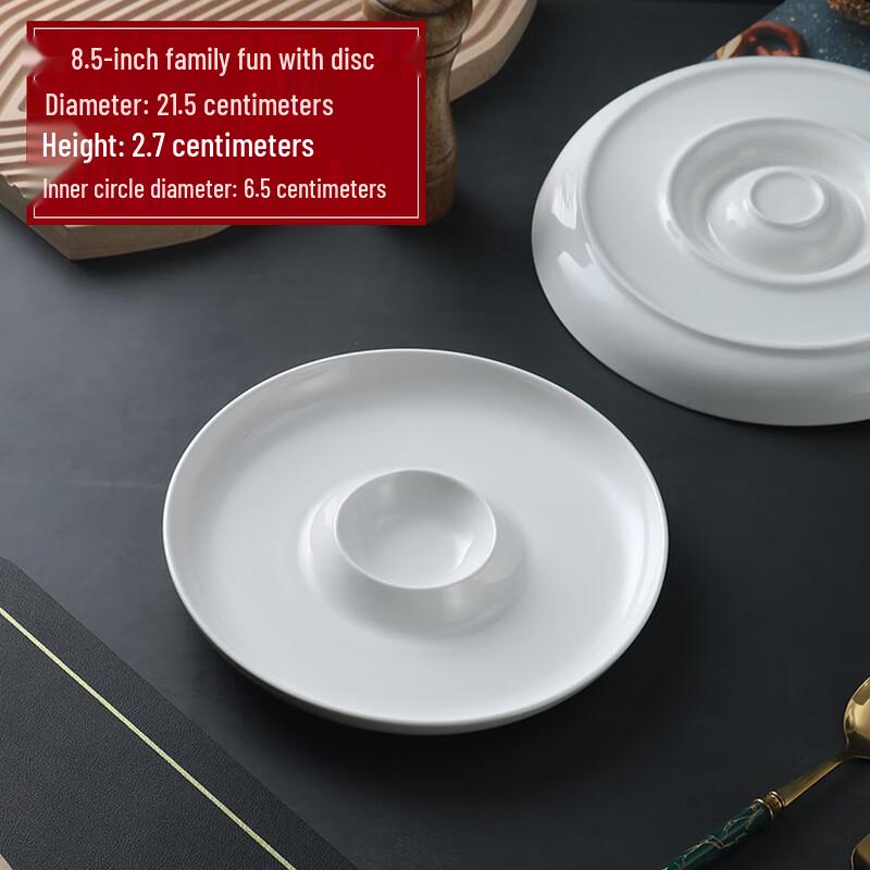 Round Ceramic Divided Serving Platter