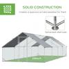 Chicken Run Galvanised Walk In Chicken Coop Hen Poultry House Cage Rabbit Hutch With Water Resist Cover 3 X 8 X 2m