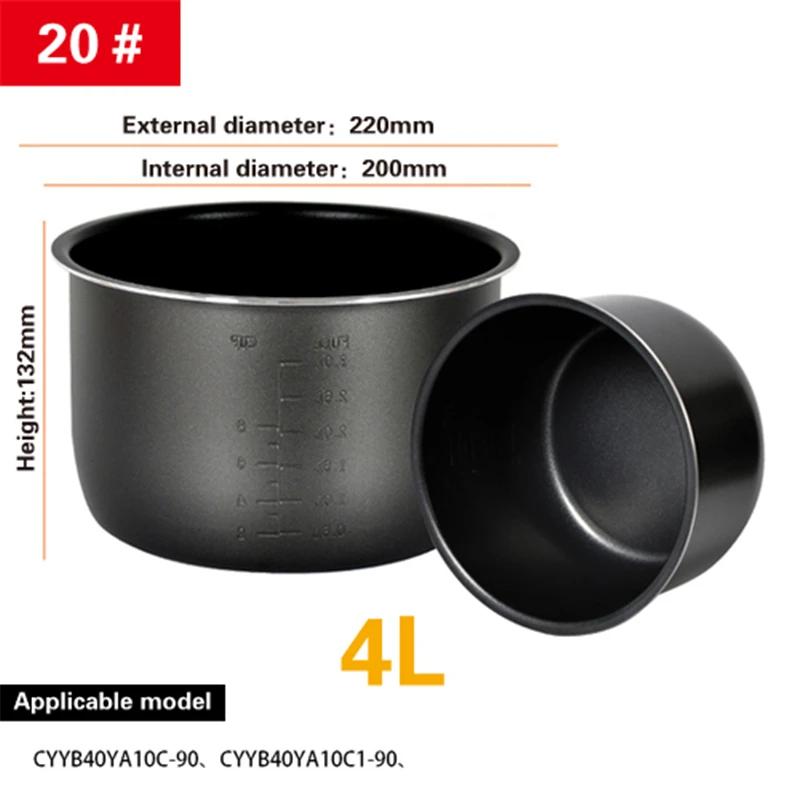 Rice Cooker Inner Container Non Stick Cooking Pot Replacement Accessories Kitchen Food Rice Cooker Liner Inner Pot Accessories