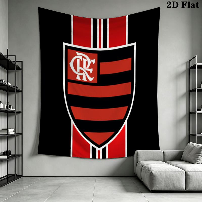 CR Flamengo Wall Tapestry Aesthetic Wall Hanging Printed Fabric Blanket Decorative Tapestries for Bedroom Living Room Home Decor