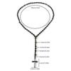 Collana Lunga in Pietra Lavica Naturale e Occhio di Tigre con Ciondolo a Forma di Croce in Ematite per Uomo Gioielli Rosario