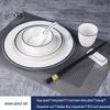 Diruian Minimalist Ceramic Tableware Set - Foliage Pattern