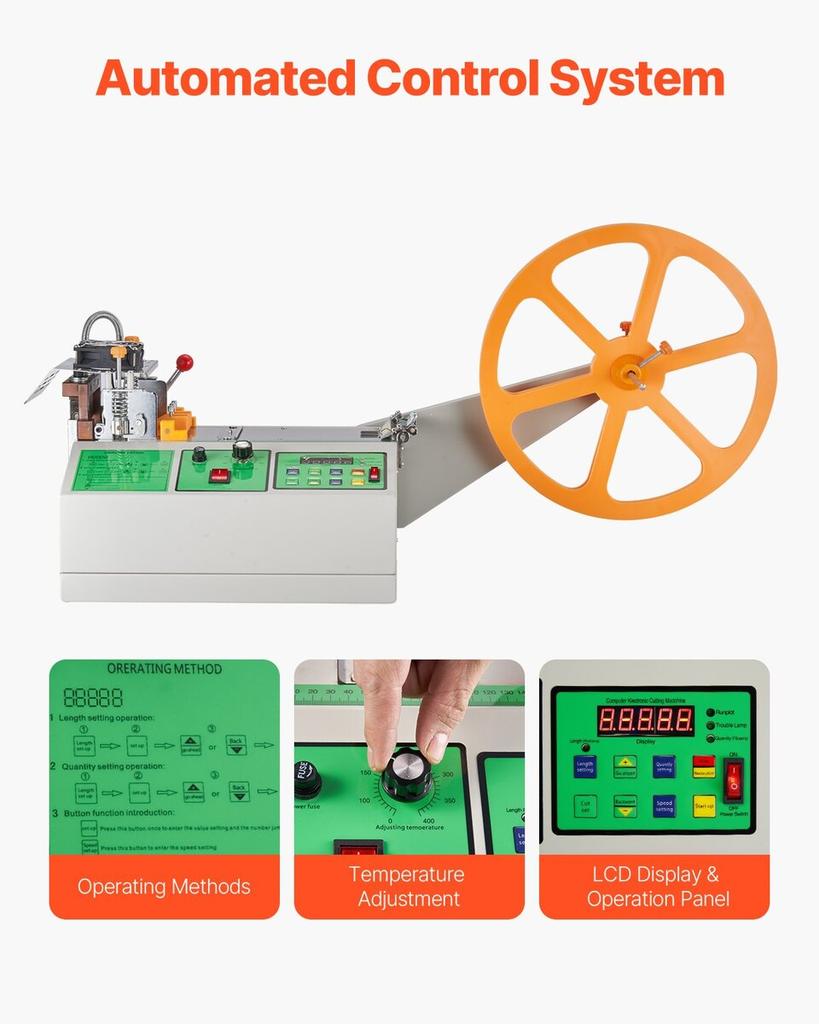 Automatic Webbing Cutting Machine Hot and Cold Ribbon Shoelaces Cutter