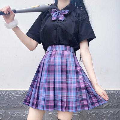 Plaid Women Pleated Skirt Bow Knot Summer High Waist Preppy Girls Dance Mini Skirt Cute A Line Harajuku Sexy with A Bow Tie