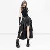 Reddachic Black Striped Suit Skirt Grunge Retro 3-Way Fishtail High-Low Maxi Long Train Skirt Gothic Woman Alternative Clothes