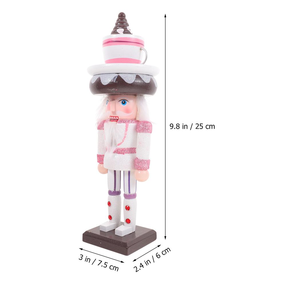 Nutcracker Ornament Cute Festival Decor Wooden Nutcracker Adorn Craft For Indoor Office Party Home Holiday Decoration