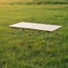 Foldable Table with Adjustable Legs Stable Furniture Telescoping for Campers