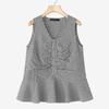 ZANZEA Women Casual V-Neck Summer Plaid Print Tank Tops
