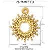 5pcs/Lot Fashion Sun Round Necklace Pendants Stainless Steel Love Heart DIY bracelet Charms Women's Star Moon Jewelry
