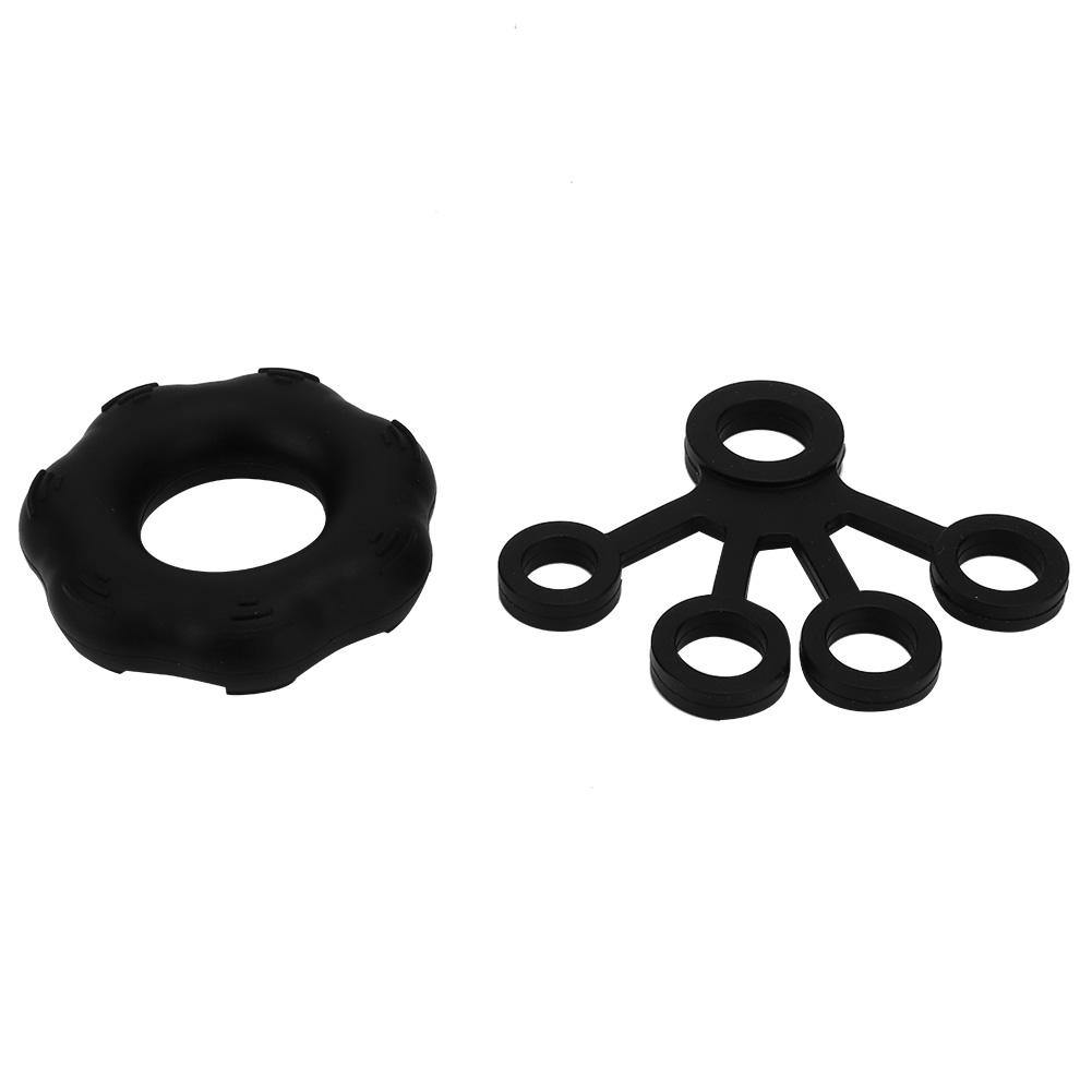 Hand Strength Trainer Ring Expander Finger Pull Ring Finger Training Resistance BeltBlack