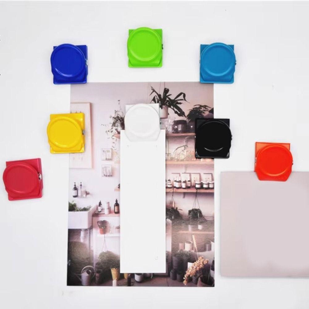 10PCS Metal Magnetic Paper Clip Colorful Memo Clips Durable Round Photo Clips  School