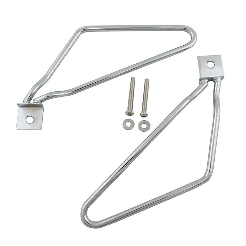 Motorcycle Black Saddle Bag Support Bars Mount Bracket Kit Fit for Harley Sportster 883 Iron XL883N,Dyna Fat Bob FXDF