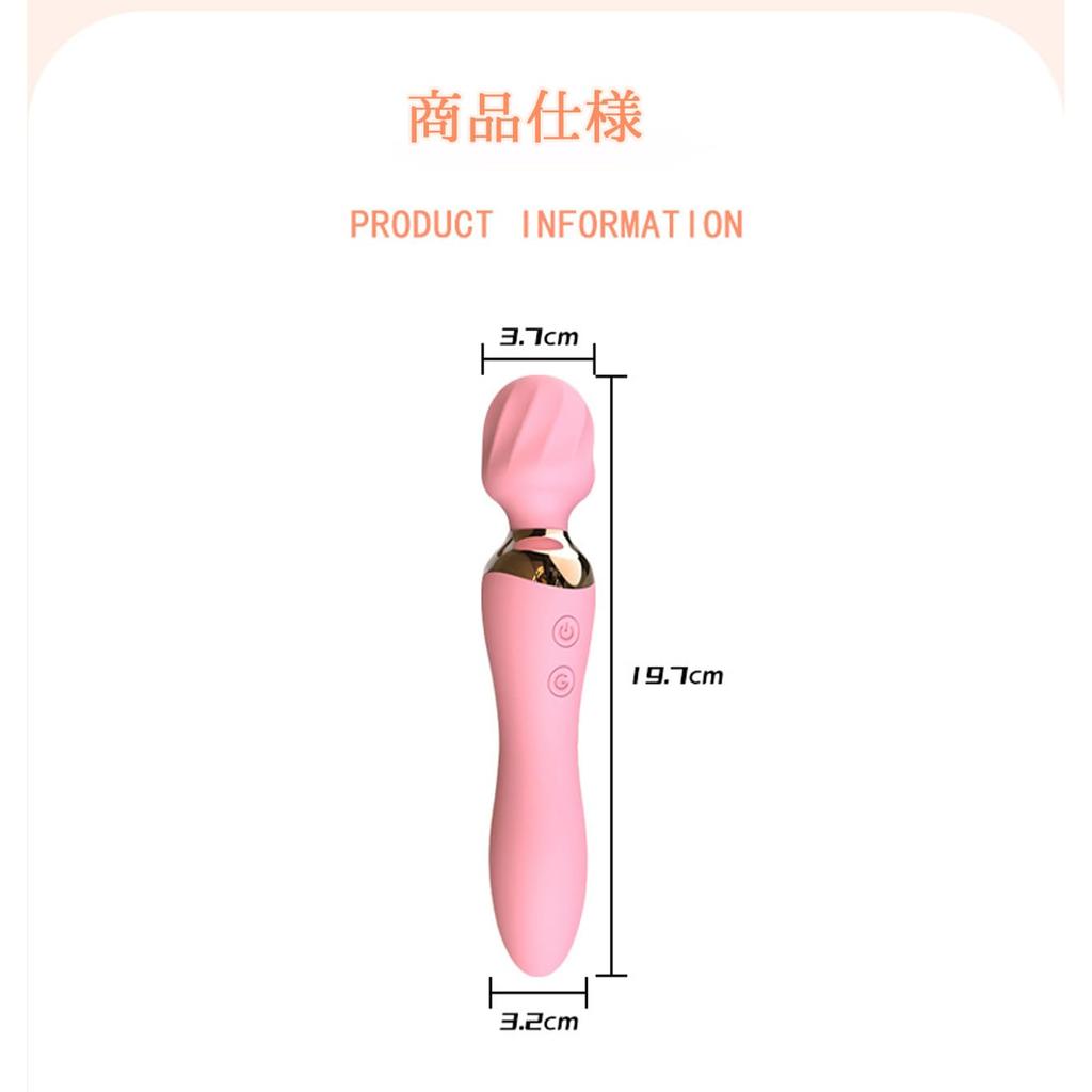 New Handy 10 Modes Easy to Carry "2024 Release" [Juckier] Massager, 2-in-1, Waterproof, Quiet, Switchable, Lightweight, (Pink)