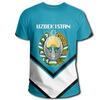3D Printed Uzbekistan National Flag T Shirt For Men Women Football Sports Pattern T-Shirts Casual Short Sleeve O-Neck Loose Tees