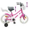 Kids  Bicycle 16 Inch for Ages 4 6 Dark Pink