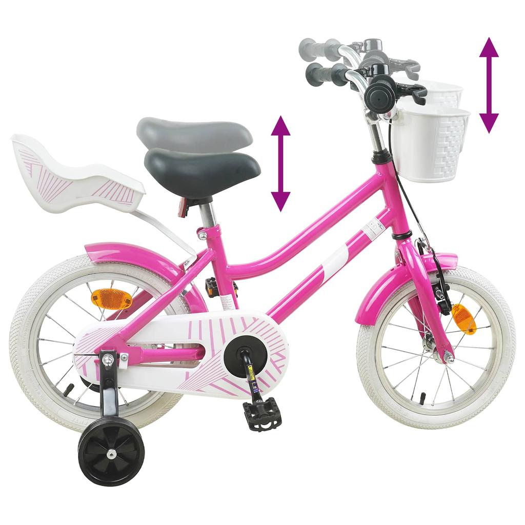 Kids Bicycle 16 Inch for Ages 4 6 Dark Pink