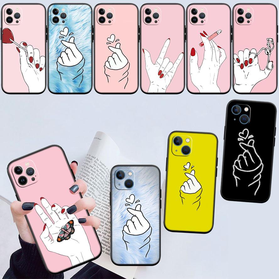 IK54 pink Hand Rose Smoke New High-End Shell Phone Case for Redmi Note 8 9 Pro Max 9S 9T 9C NFC 8T 8A 10A A4