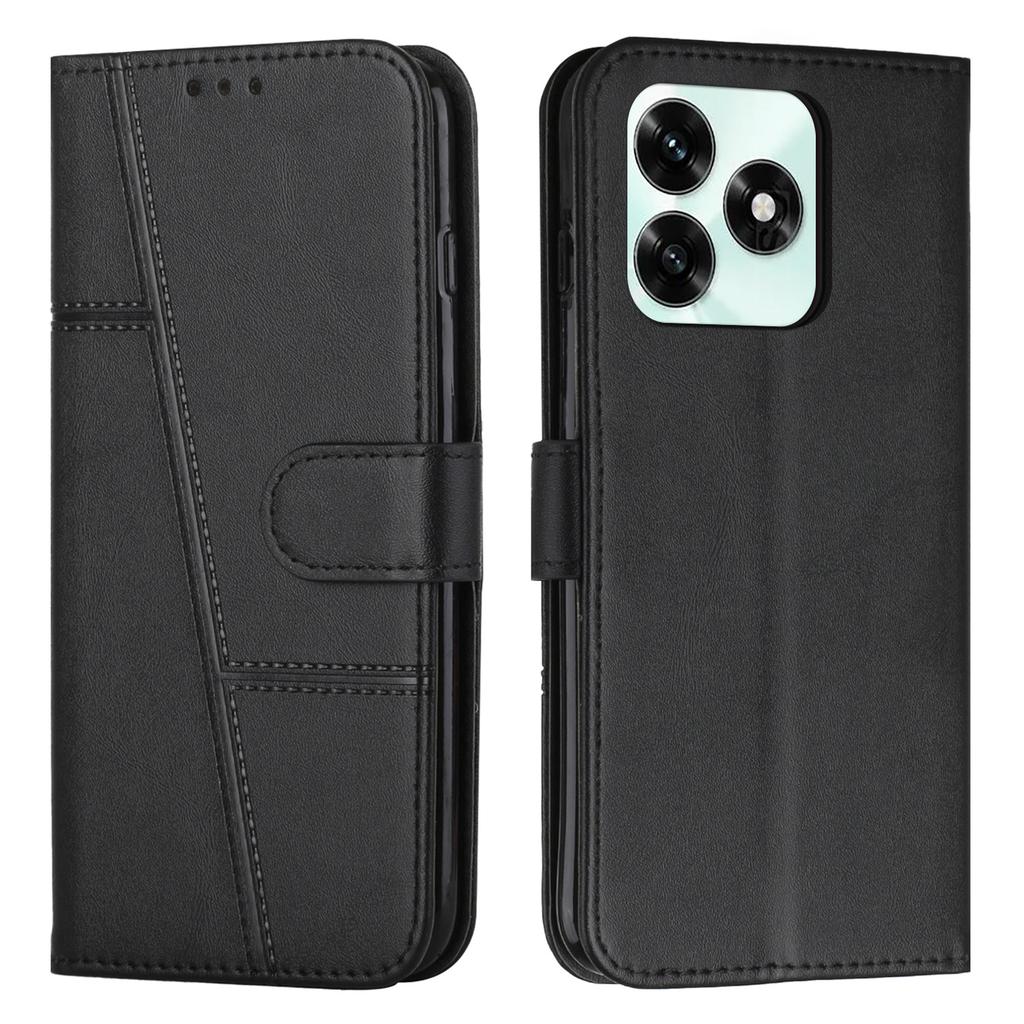 For Honor X5c Plus 4G/X5c 4G Leather Phone Case Foldable Stand Wallet Flip Cover with Strap