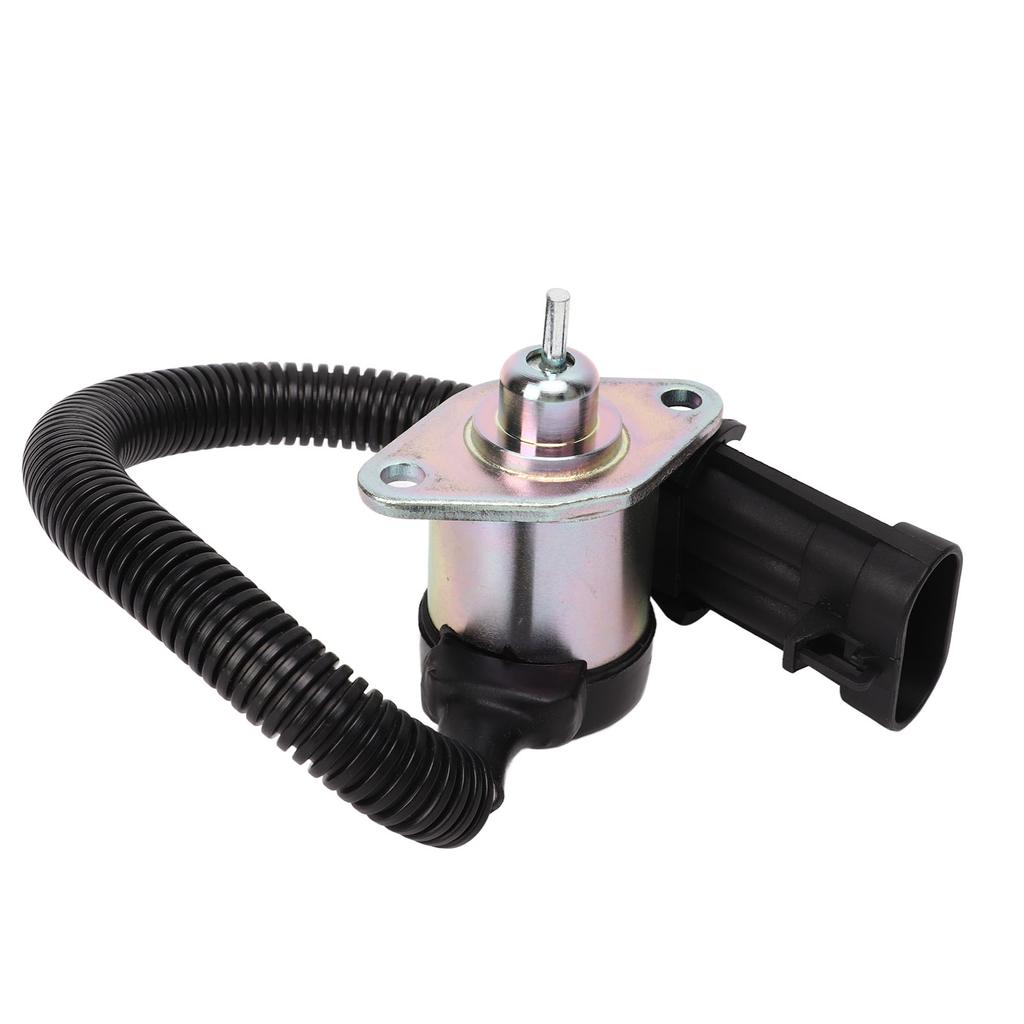 Fuel Shut Off Solenoid 1G577 60011 12V 3 Pin Shut Down Stop Device Replacement for Bobcat S220 S250 S300 S330 Skid Steer