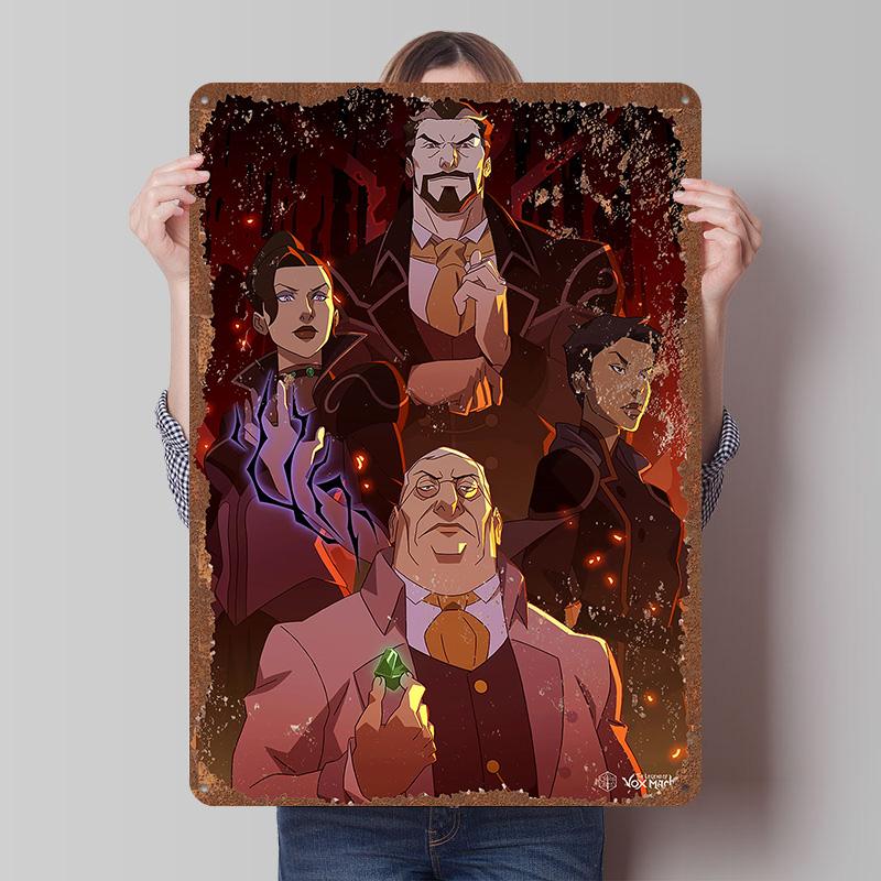 The Legend of Vox Machina Tinplate Posters Customizable Wall Art Retro Vintage Metal Tin Signs for Home and Decoration Gaming