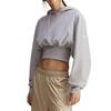 Adidas By Stella McCartney Cropped Hoodie Logo Print Women hoodies Gray JI5148