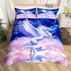 Unicorn Duvet Cover Twin King Cartoon Castle Comforter Cover Dreamy Magical Animal Bedding Set Rainbow Stars Bedspreads Cover