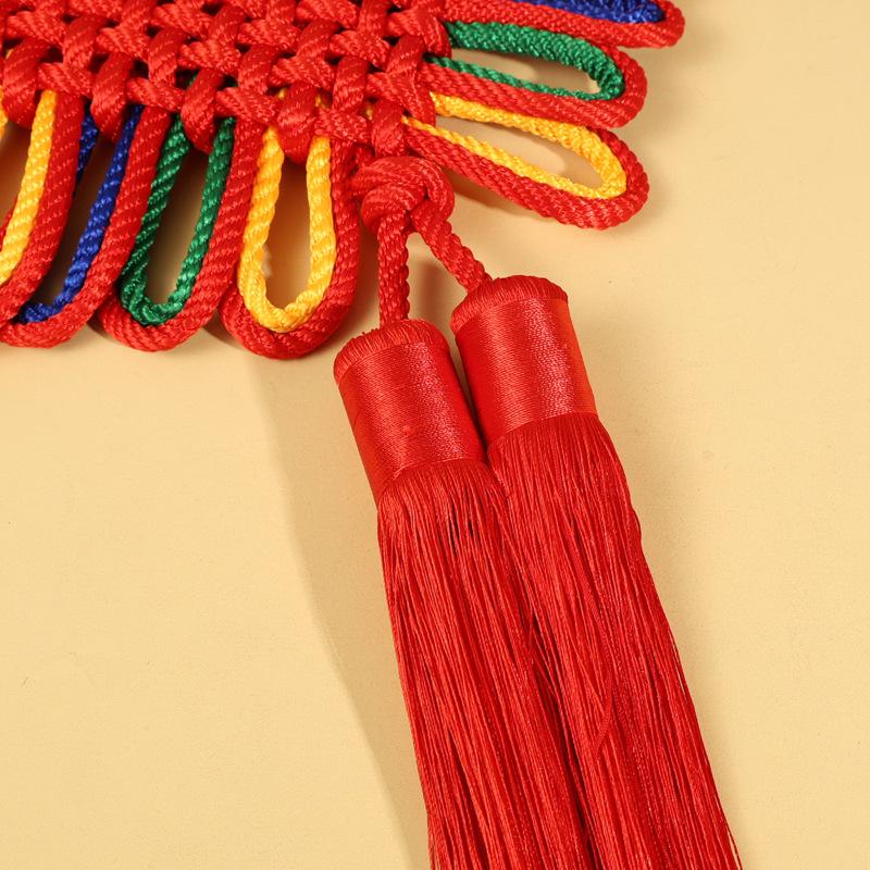 Handmade Chinese Ruyi Knot Pendant: Festive Decoration for Living Room & Entrance