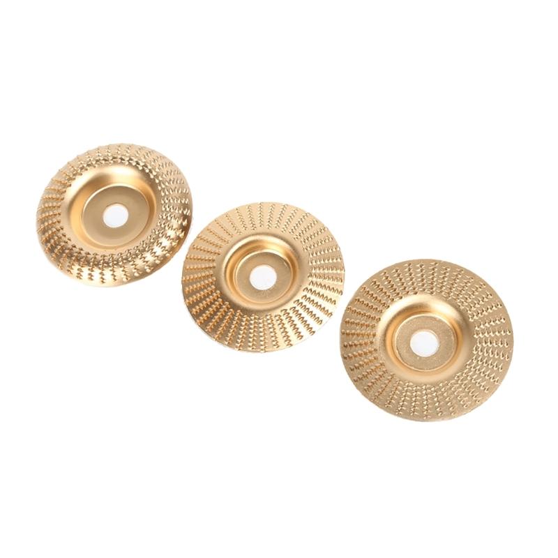 3Pcs High Carbon Steel Grinding Wheel Disc Wood Shaping Disc Carving Disc Set for Woodworking Grinding Wheel Shaping