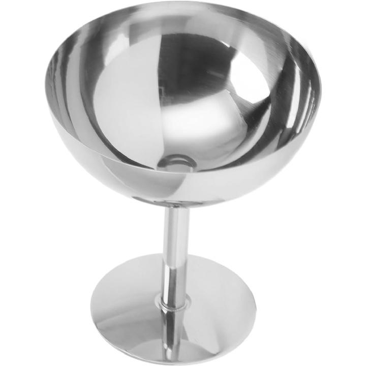 Greensen Stainless Steel Ice Cream Cup Glass, Ice Cream Bowls, Ice Cream Glasses, Dessert Bowls, Dessert Glasses with Foot, Dishwasher Safe, Ice