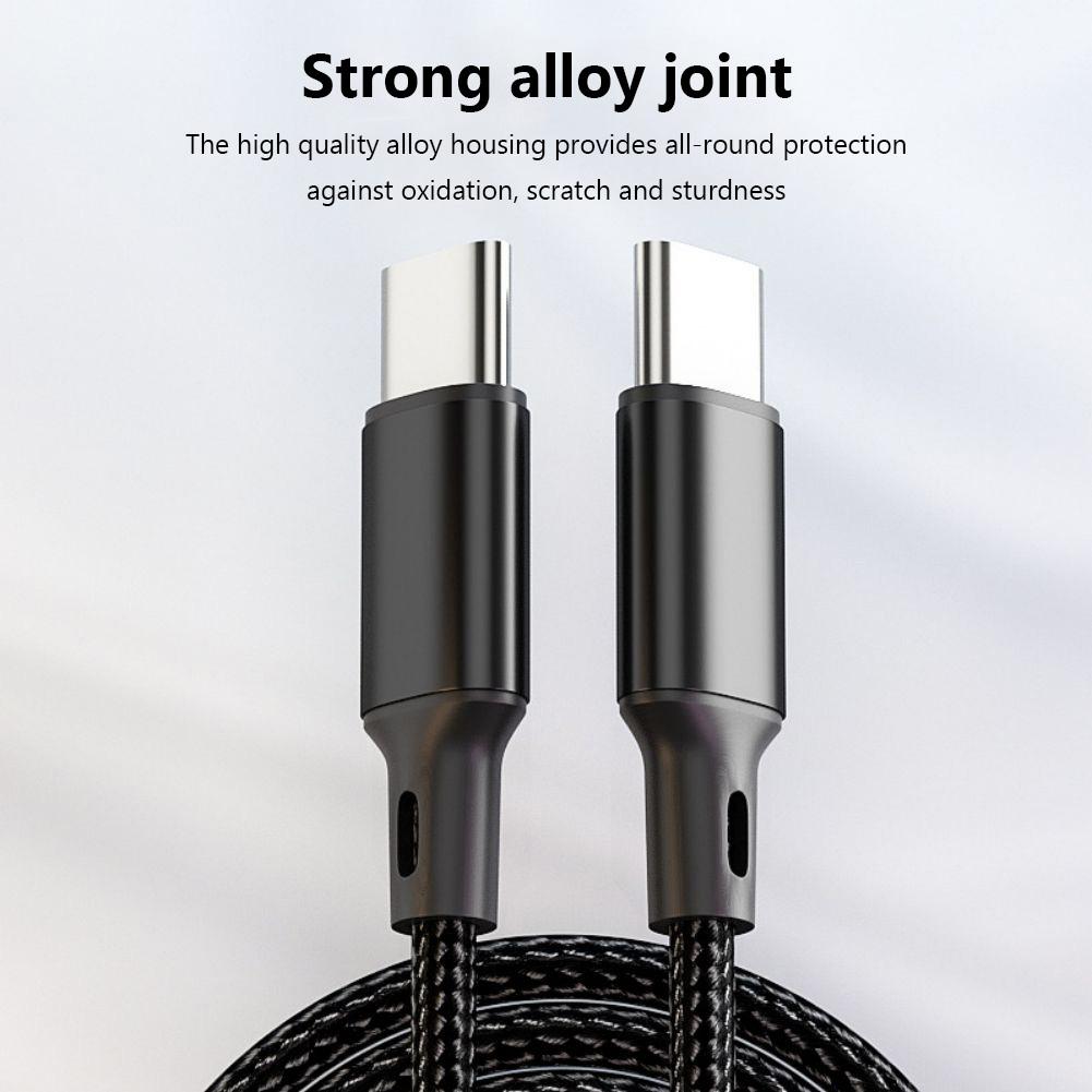 USB Type-C Male To Male Charging Cable USB C To USB C Data Cable PD 60W Fast Charge Cable For Type C Devices Smartphones