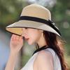 Straw Hat Women's New Sun Hat Beach Hat Bow Summer Eaves UV Protection Sun Hat