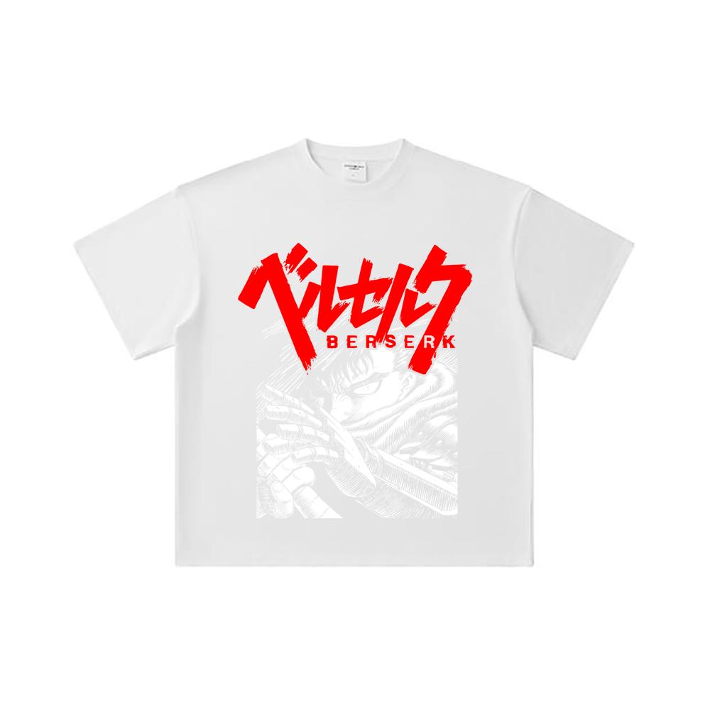 260 GSM Double Yarn 32 Count 100% Cotton Berserk V13 Print Unisex Heavy Cotton T Shirt… More