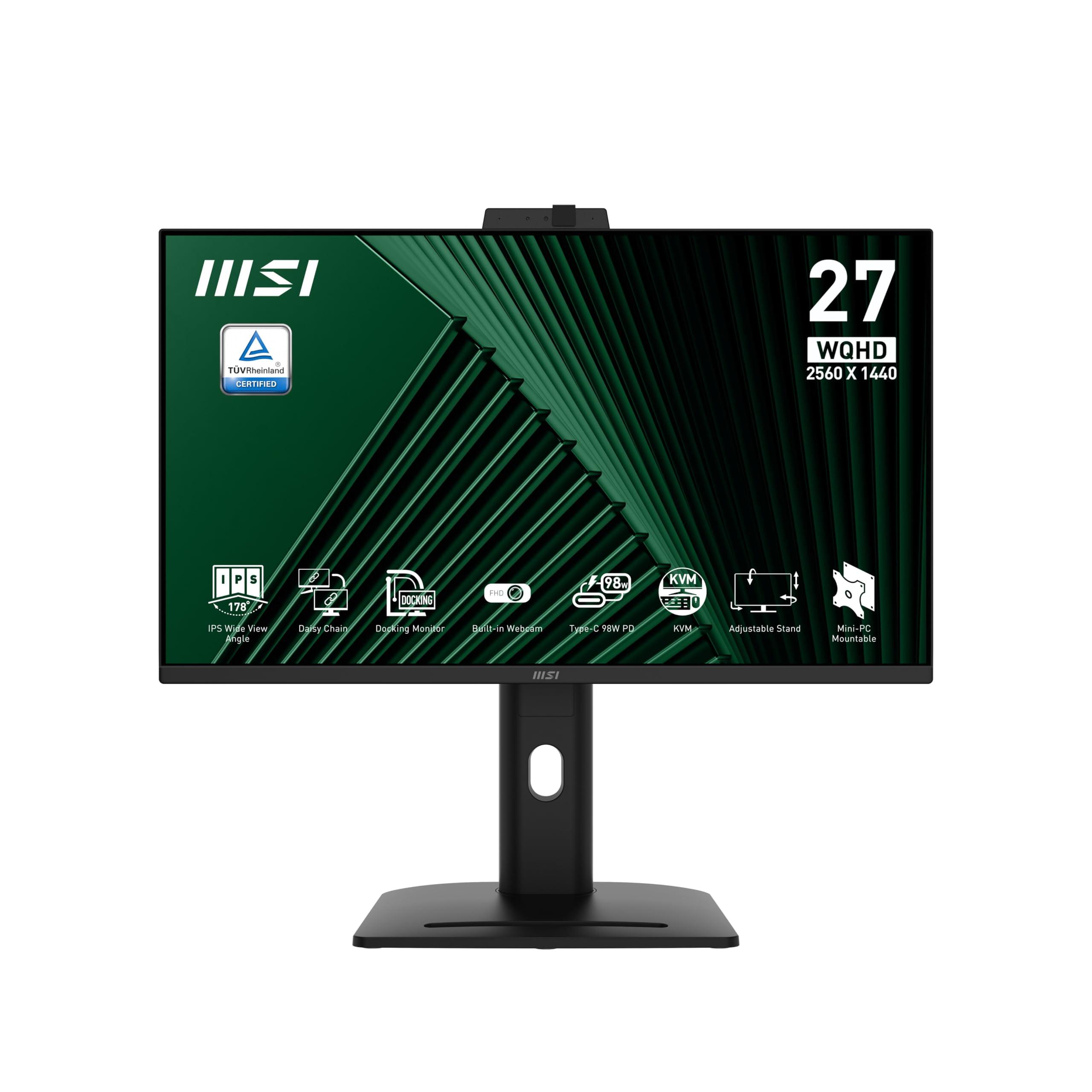 Msi Büromonitor - Pro Mp275qpdg - 27" Qhd Ips - 100 Hz - Usb-C Pd98w - Bild 6