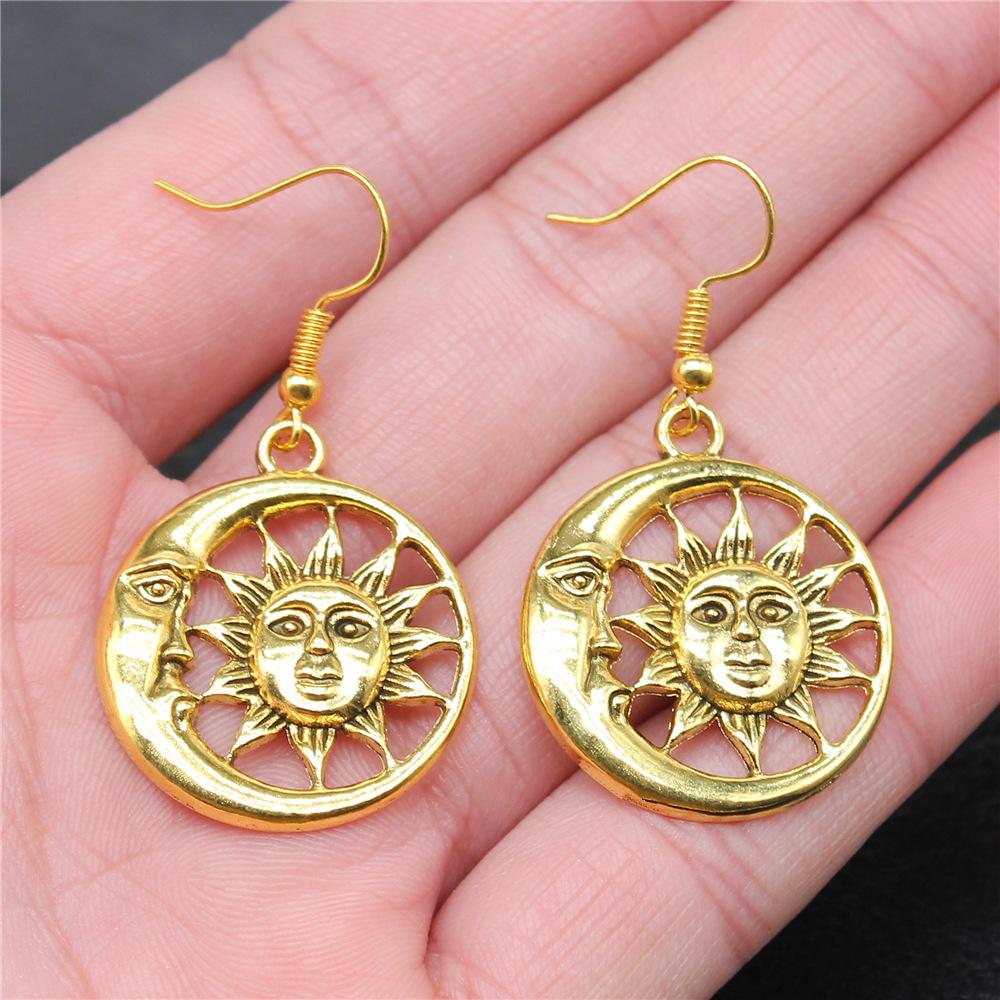 53 styles Inspired Jewellery Fashion Women Gifts Vintage Moon Sun Star Dangle Drop Earrings For Women Statement Wiccan Jewelry