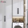 Oukali No Slotting Handle Cabinet Wardrobe Door Handle Aluminum Alloy With Plug Furniture Hardware Invisible Handle