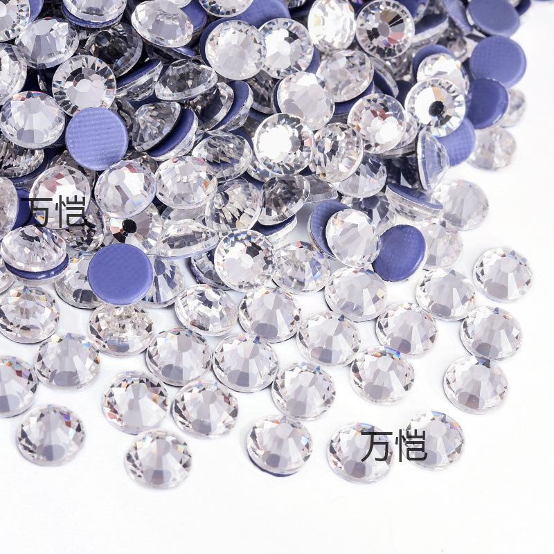 Imitation Austrian Diamond, Even Surface Hot Melt Adhesive Hot Diamond Ab Color Crystal Glass Diy Clothing Rhinestone Decoration