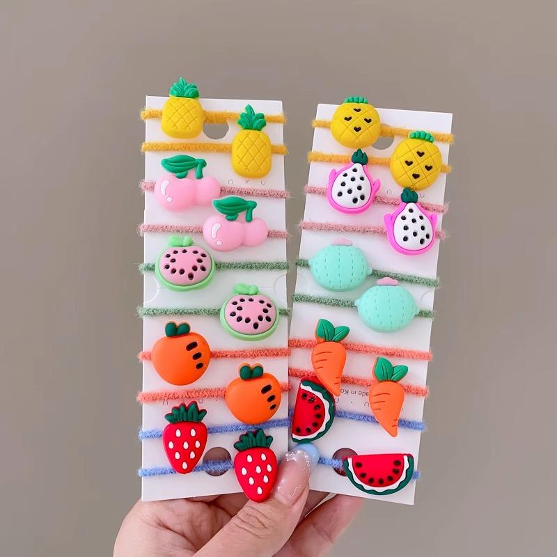 10-30PCS/Set, Cute Cartoon Animals, Hair Bands, Girls, Elastic Rubber Band, Headwear, Hair Accessories