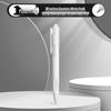Japanese Style Press-Type White and Black Pen Set with Brush Stroke Tip, Smooth 0.5mm Black Ink for Students