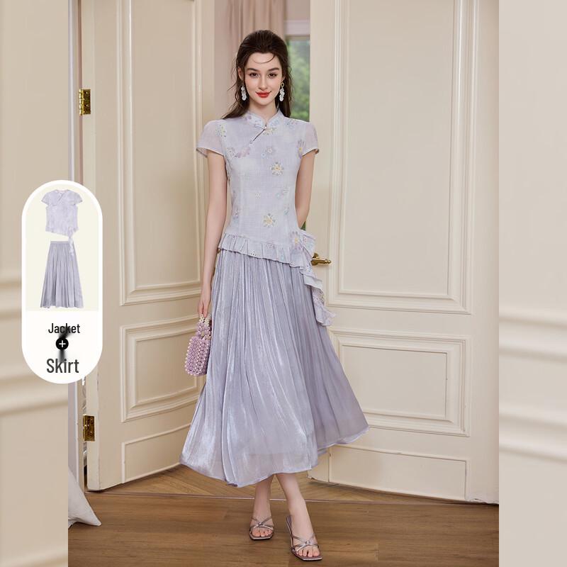 Bailuyu New Chinese Style Two-Piece Set M фиолетовый