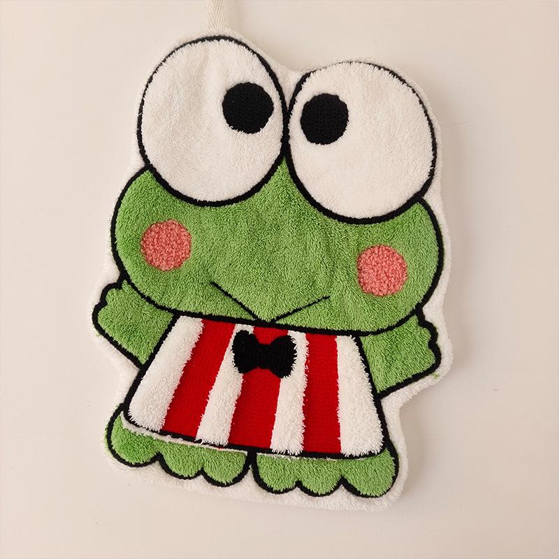 Cartoon Kitchen Hand Towel: Cute KT Cat, Thickened, Absorbent, No-Shed Cloth for Bathroom or Home