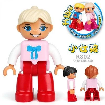 Compatible Large Building Blocks Figures Family Professional Roles Flexible Joints DIY Brick Toys