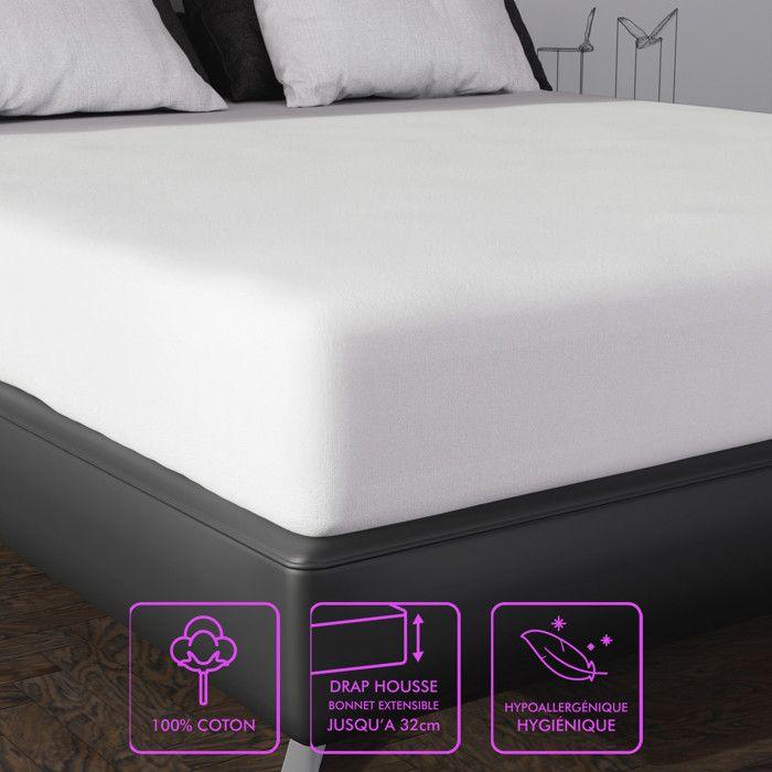 Protège matelas en coton 140x190 cm MOLLETON, par Soleil d'ocre
